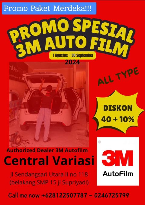 Promo Paket Merdeka – Spesial 3M Auto Film